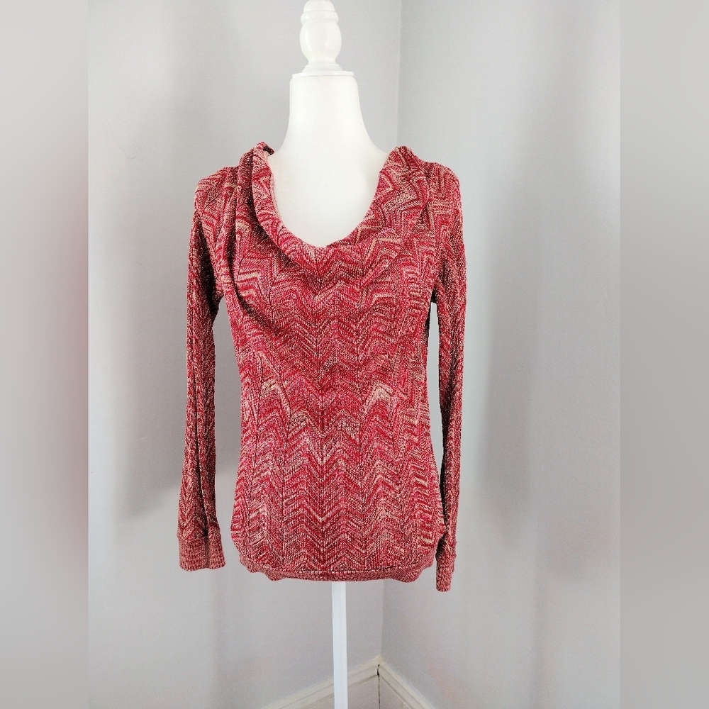 I-N-C International Concepts Red and Gold Knit Sweater - Picture 3 of 5